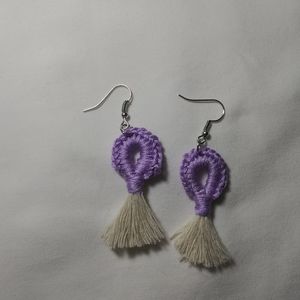 Purple earrings